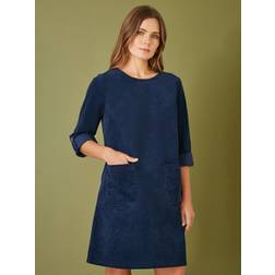 Yumi Corduroy Tunic Dress, Navy