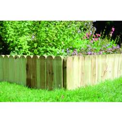 Wickes Forest Garden Dome Top Timber Border Edging - 230 x 1000 mm - Natural Timber