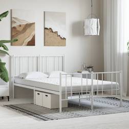 vidaXL Vit 140x210 cm 7-Zoner Hårdhet 20 ILD Skummadrass