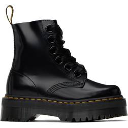 Dr. Martens Molly Women's Leather Platform Boots - Black Buttero