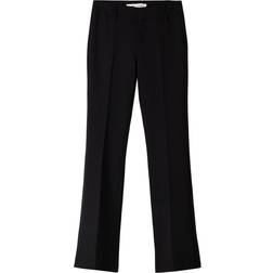 Bershka Flared Tailored Trousers - Black