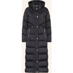 Moose Knuckles Womens Black Belle Cote Long Puffer Jacket
