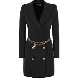 Elisabetta Franchi Coctailkleid AB-657-46E2 Schwarz Regular Fit