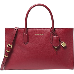 Michael Kors Scarlett Medium Leather Satchel - Deep Red