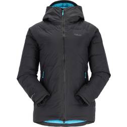 Rab Women's Valiance Waterproof Down Jacket - Black/Aquamarine