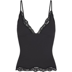 SKIMS Fits Everybody Lace Triangle Cami Top - Onyx