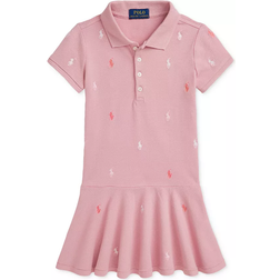 Polo Ralph Lauren Girl's Polo Pony Stretch Mesh Dress - Tickled Pink/Multi