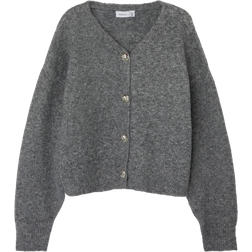 Name It Nacola Short Knit Cardigan - Grey Melange (13233097)