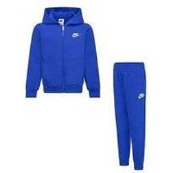 Nike Little Kid's Full-Zip Club Hoodie Set 2pcs - Game Royal (86L445-U89)