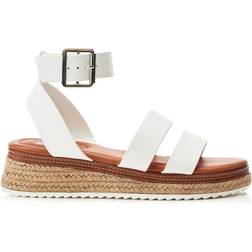 Moda In Pelle Pressley White-Tan Porvair
