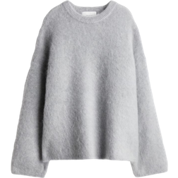 H&M Oversized Mohair Blend Jumper - Light Grey