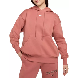 Nike Sportswear Phoenix Fleece Women's Oversized Pullover Hoodie - Canyon Pink/Sail