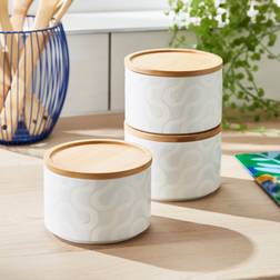 Elements Wigley Stacking Canisters White Kitchen Container