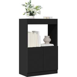 vidaXL Alto Madera Ingeniería Negro 63x33x100 cm Aparador
