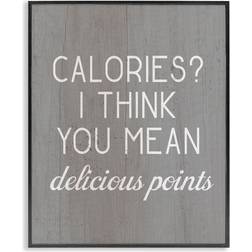 Stupell Industries Calories Delicious Points Black Framed Art 16x20"