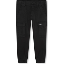 DKNY Kid's Cotton Patch Pocket Pants - Black