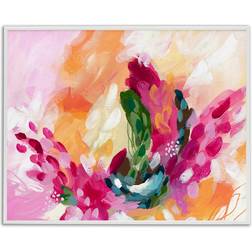 Stupell Industries Tropical Punch Abstraction White Framed Art 24x30"