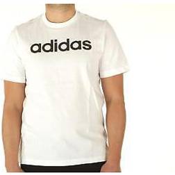 adidas Essentials Single Jersey Linear Embroidered Logo T-Shirt - White