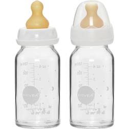 Hevea Babyfläschchen aus Glas 120ml 2-pack