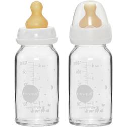 Hevea Nappflaskor Glas 120ml 2-pack