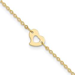 Bagatela Heart Anklet - Gold