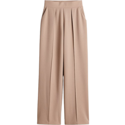 H&M Women's Elegant High Waist Trousers - Grey/Pinstripe