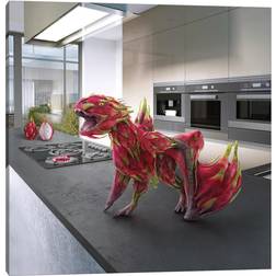 Ebern Designs Dragon Fruit by Spielsinn Grey Wall Decor 66x66cm