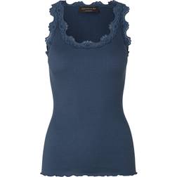 Rosemunde Sleeveless Tops - Denim Blue Silk - Female