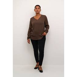 Kaffe Curve Kcami Bluse - Brun
