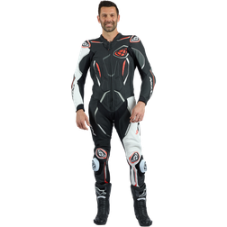 Ixon Demonio MC Leather Suit Black-White-Red