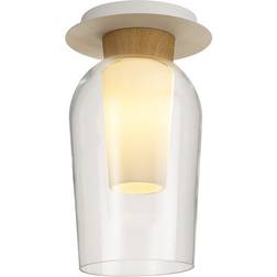 MANTRA Nora White/Transparent Ceiling Flush Light 50.8cm