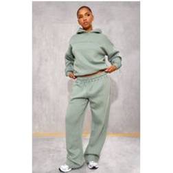 PrettyLittleThing Sage Athletics Club Embossed Straight Leg Joggers