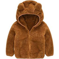 Kcodviy Warm Ear Cute Coat Jacket - F Coffee