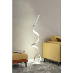 Living and Home Contemporary LED Spiral in White Light - One Size Floor Lamp