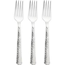 Smarty Had a Party Disposable Cutlery Shiny Metallic Silver Hammered Plastic Forks 1000pcs