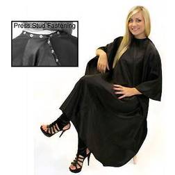 Hair Tools Barber Hairdressing Cutting Cape & Gown Unisex Black With Popp