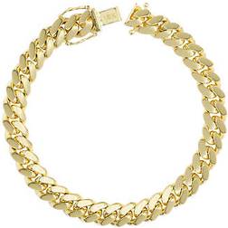 Nuragold Miami Cuban Link Chain Bracelet - Gold