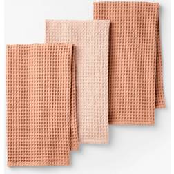Figmint 3pc Waffle Towels Terracotta Kitchen Towel Orange (71.1x45.7cm)