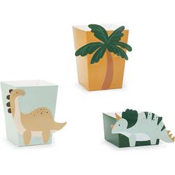 PartyDeco Popcorn Box Dinosaur Triceratops 6-pack