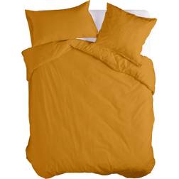 HappyFriday Nordic Basic Mustard 200 x 200 cm Duvet Cover Multicolour, Yellow (200x200cm)