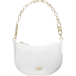 Michael Kors Kendall Small Leather Shoulder Bag - Optic White