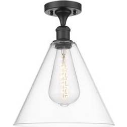 Innovations Lighting Berkshire Polished Chrome/Clear Ceiling Flush Light 12"