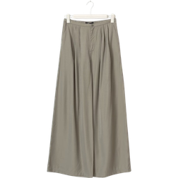 Gina Tricot Fluid Wide Trousers - Vetiver