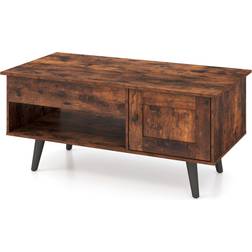 Costway Lift Top Rustic Brown Coffee Table 50x100cm