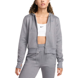 Nike Women's Therma Fit One Full Zip Hoodie - Carbon Heather/White