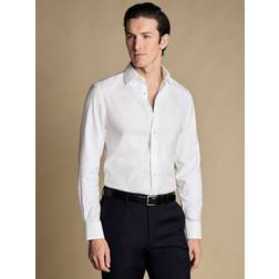 Charles Tyrwhitt Non-Iron Twill Shirt 14H/33/S, WHITE