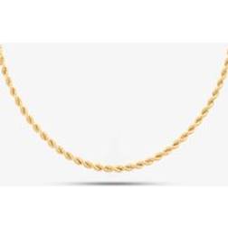 T.H.Baker 9ct Yellow Gold Rope Chain Necklace 040HVCY-16