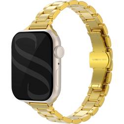 Slim Steel Link Strap for Apple Watch Series 1 to 9/SE (38/40/41mm)/Series 10 42mm