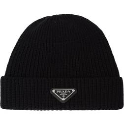 Prada Wool & Cashmere Beanie - Black