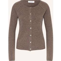 Rosemunde Wool & Cashmere Cardigan Kvinde Brown Grey Mel Cardigans Cashmere hos Magasin